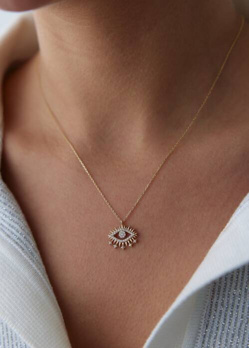 Taşlı Göz Kolye - 2