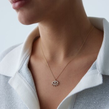 Taşlı Göz Kolye - 3