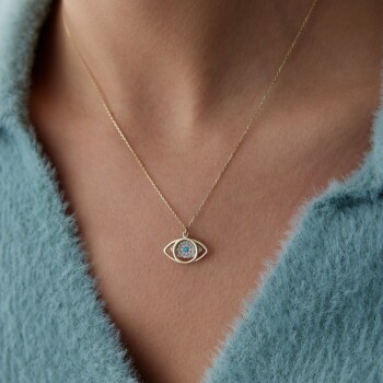 Taşlı Göz Kolye - Cemart (1)