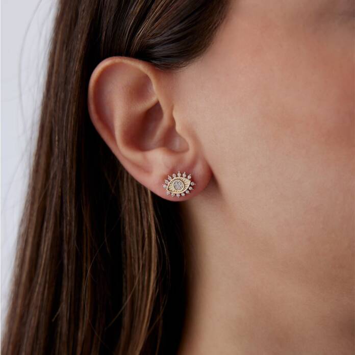 Taşlı Göz Küpe - 1