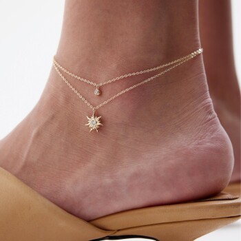 Taşlı Güneş Halhal - Rayna