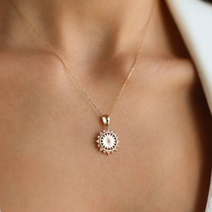Taşlı Güneş Kolye - 1
