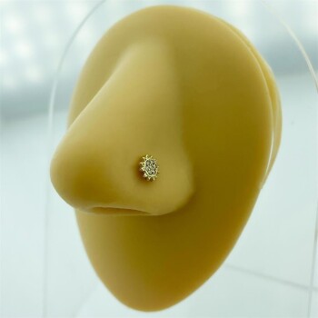 Taşlı Güneş Motifli Altın Hızma - Dianora (1)