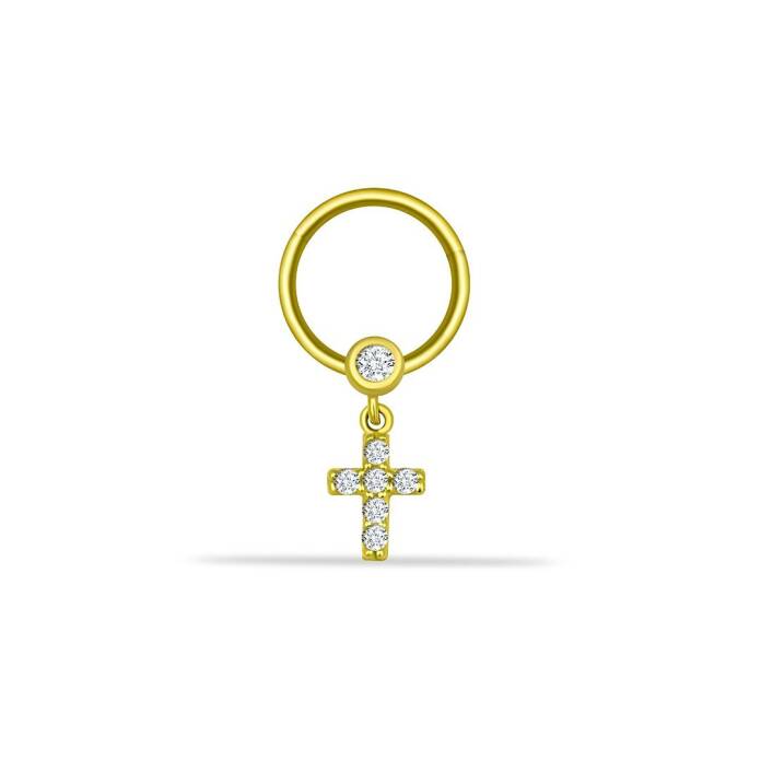 Taşlı Haç Sallantılı Helix - 1