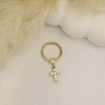 Taşlı Haç Sallantılı Helix - 3