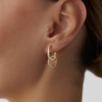 Taşlı Halka Ataç Küpe - Arax (1)