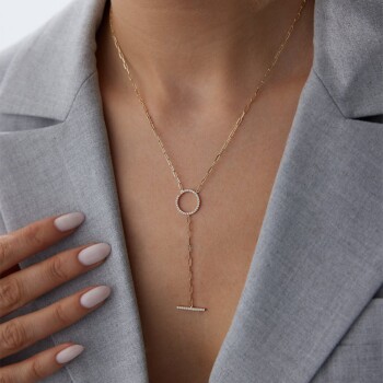 Taşlı Halka ve Çubuk Kolye - 3