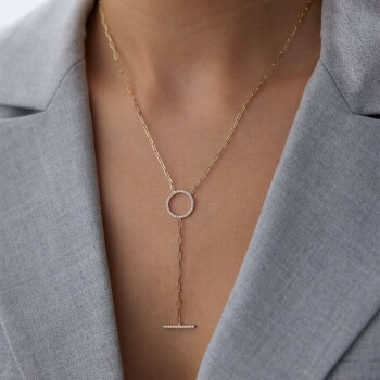 Taşlı Halka ve Çubuk Kolye - 4