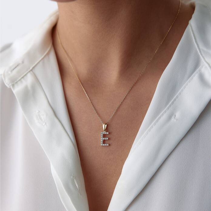 Taşlı Harf Kolye - 1