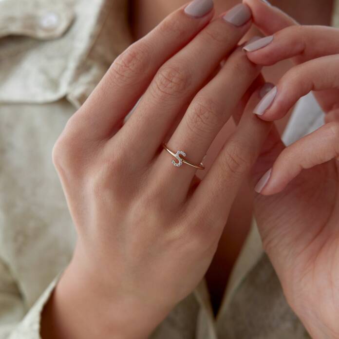 Taşlı Harf Yüzük - 2