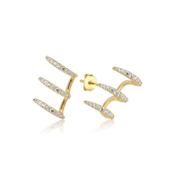 Taşlı Harrow Küpe - 3