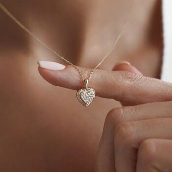 Taşlı Heart Kolye - Rayna (1)