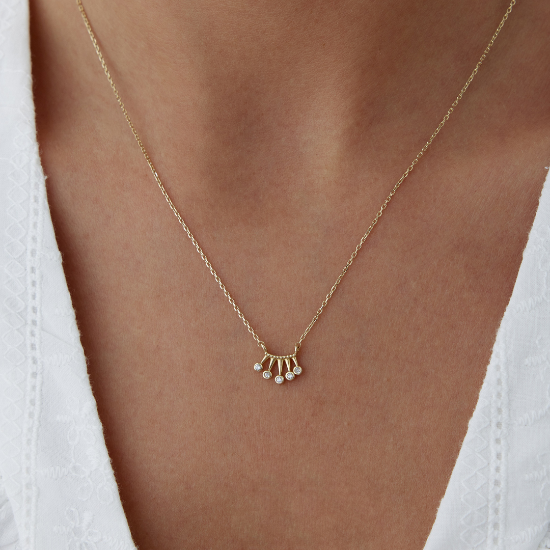 Taşlı Işın Kolye - 1