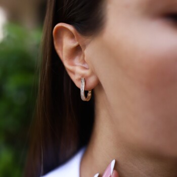 Taşlı J Küpe - Vedat