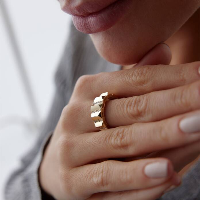 Taşlı Kabartma Yüzük - 2