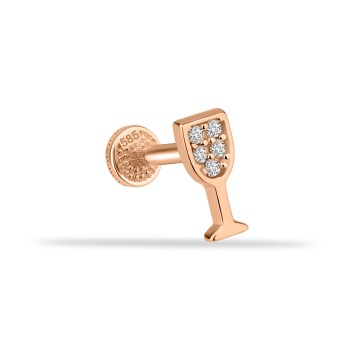 Taşlı Kadeh Minimal Tragus Piercing - 1