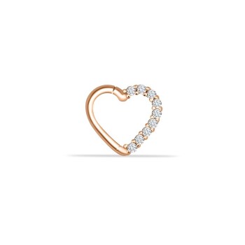 Taşlı Kalp Helix Piercing - Dianora