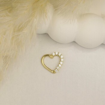 Taşlı Kalp Helix Piercing - Dianora (1)