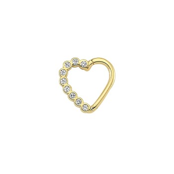 Taşlı Kalp Helix Piercing - Dianora