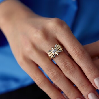 Taşlı Kelebek Yüzük - Cemart (1)