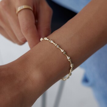 Taşlı Kemik Bileklik - Dilmener