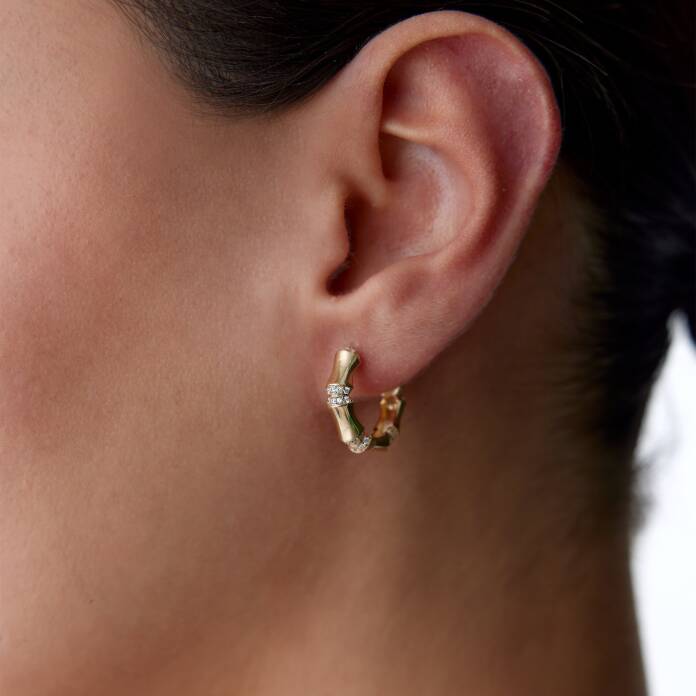 Taşlı Kemik Küpe - 1