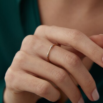 Taşlı Kemik Yüzük - Alen