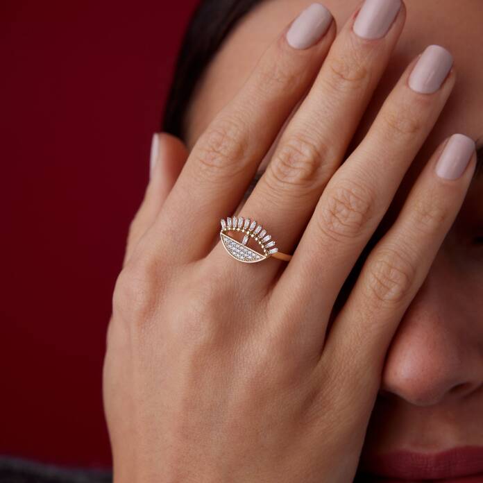 Taşlı Kirpik Yüzük - 2