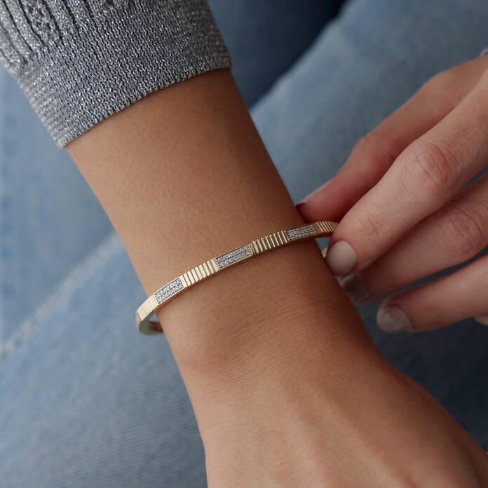 Taşlı Köşeli Elastik Kelepçe - 1