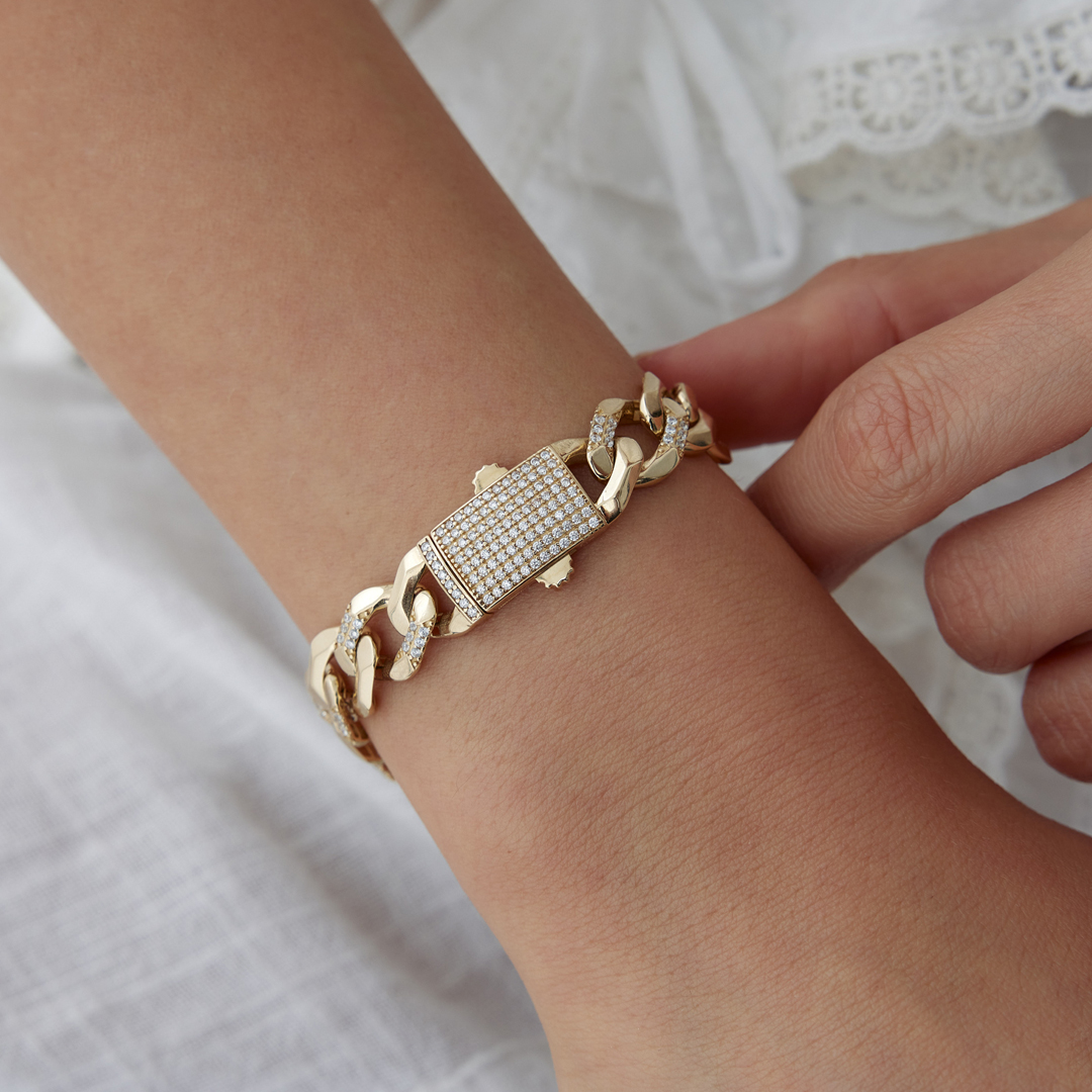 Taşlı Kutu Kilit Gurmet Bileklik - 3