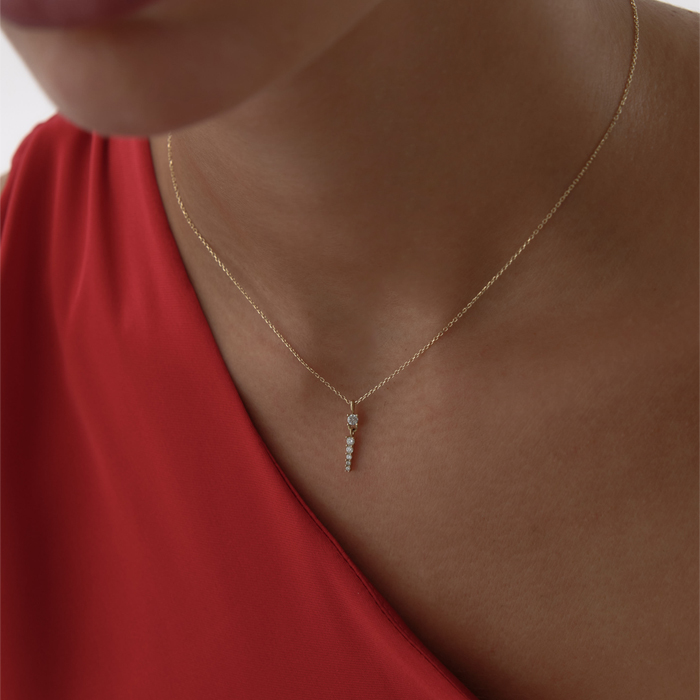 Taşlı Line Kolye - MİST (1)