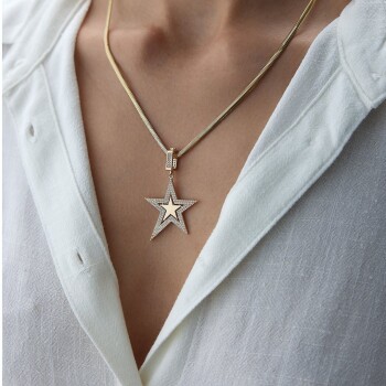 Taşlı Madalyon Yıldız Kolye - Koçak (1)