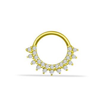 Taşlı Minimal Halka Piercing - Dianora (1)