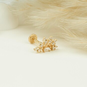 Taşlı Minimal Tragus Piercing - 3