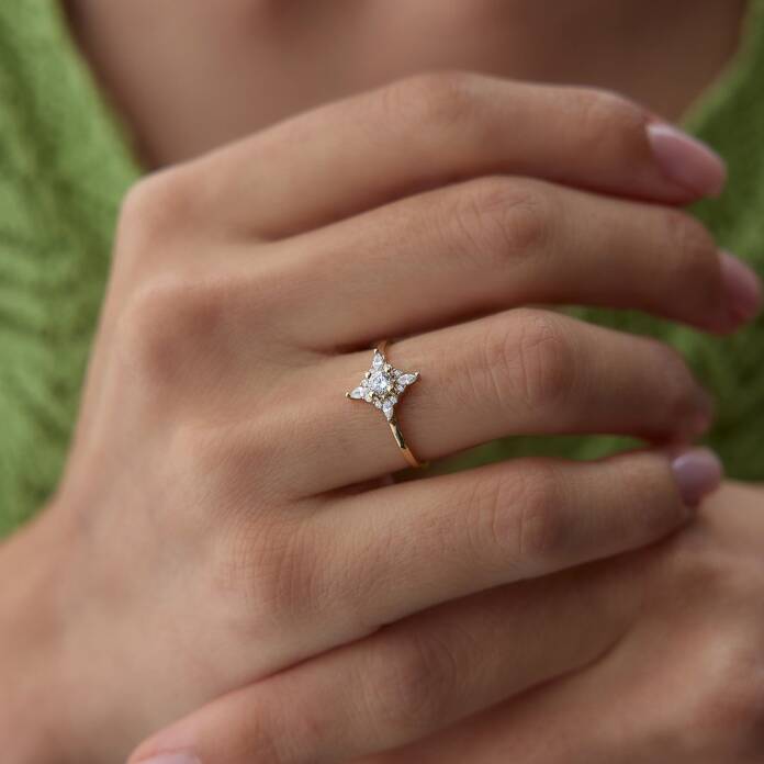 Taşlı Minimal Yüzük - 1