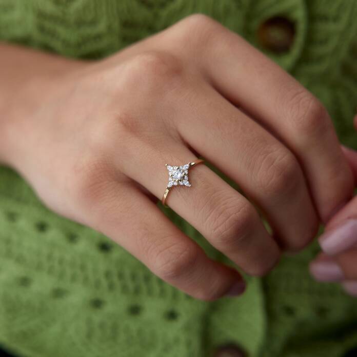 Taşlı Minimal Yüzük - 3