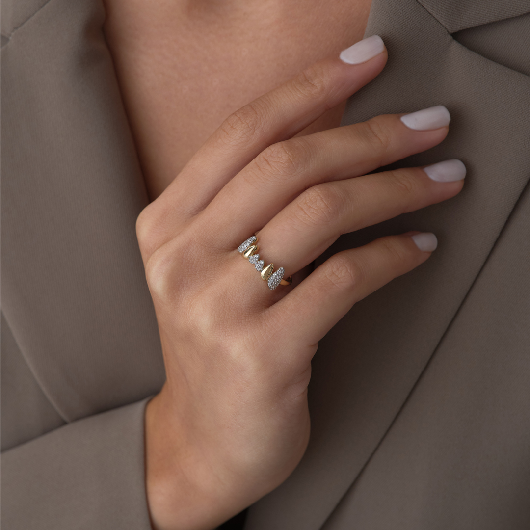 Taşlı Moon Aura Yüzük - 2