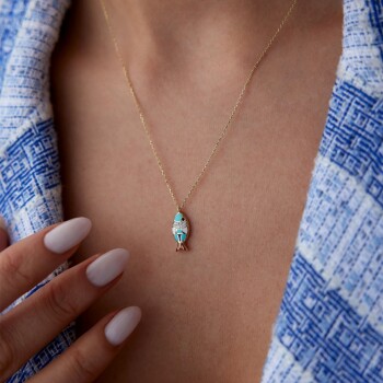 Taşlı Nemo Balık Kolye - Rayna (1)