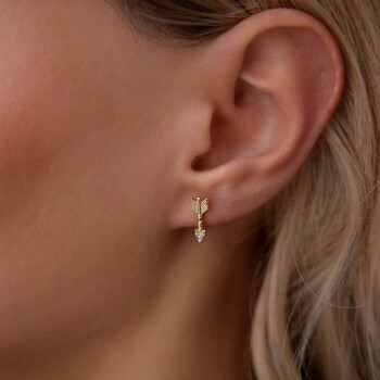 Taşlı Ok Küpe - Rayna (1)