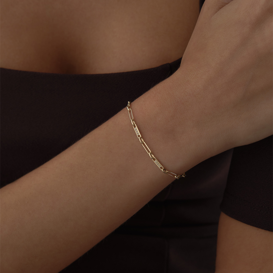 Taşlı Örüntü Ataç Bileklik - 2