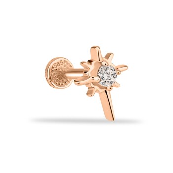 Taşlı Parlayan Yıldız Minimal Tragus Piercing - 1