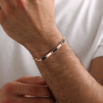 Taşlı Ray Erkek Bileklik - Alen (1)