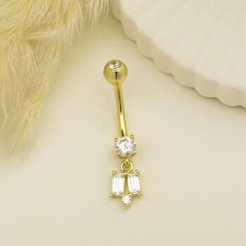 Taşlı Sallantılı Göbek Piercing - Dianora (1)