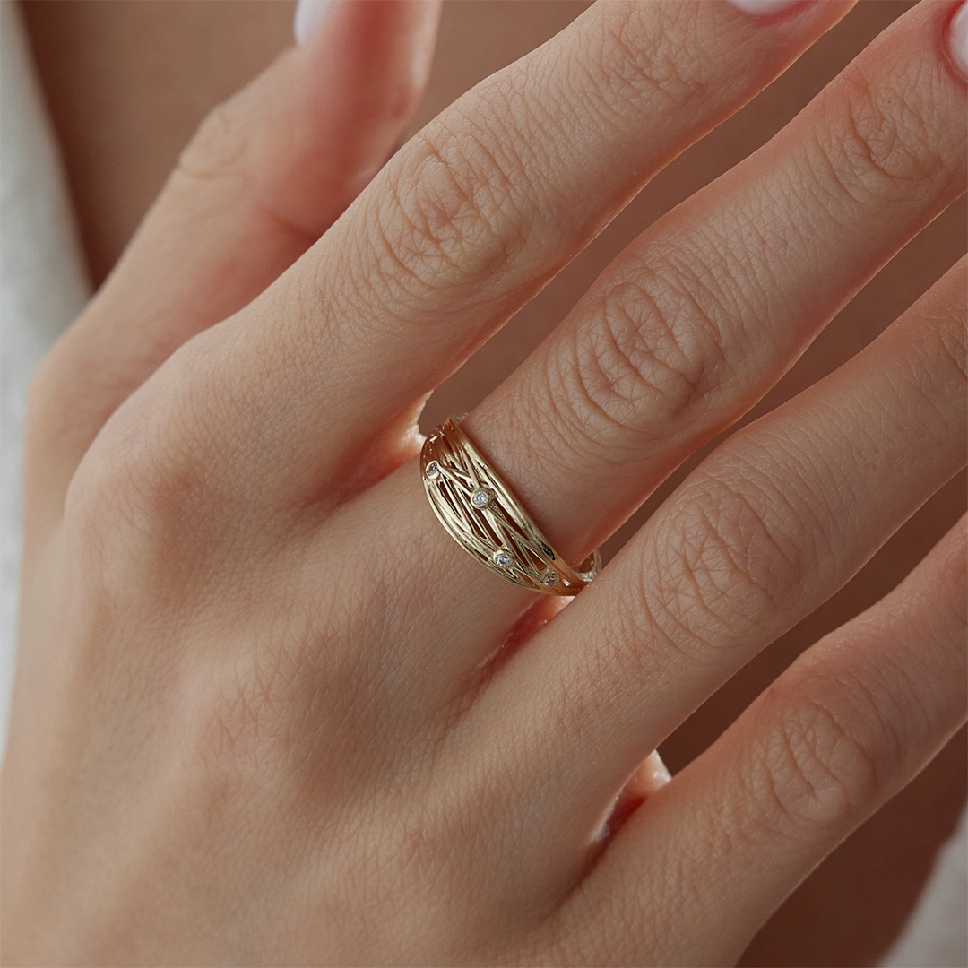 Taşlı Sarmaşık Yüzük - 2