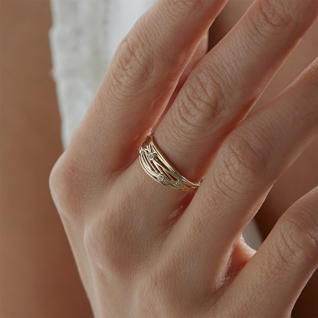 Taşlı Sarmaşık Yüzük - 3