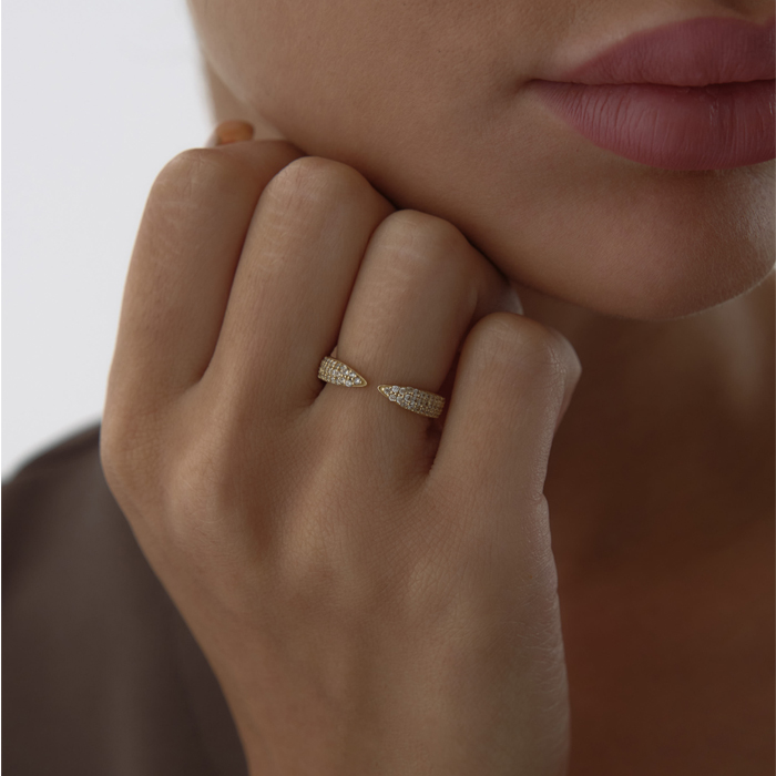 Taşlı Serpent Tail Yüzük - MİST