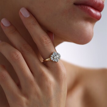 Taşlı Shield Yüzük - Cemart (1)