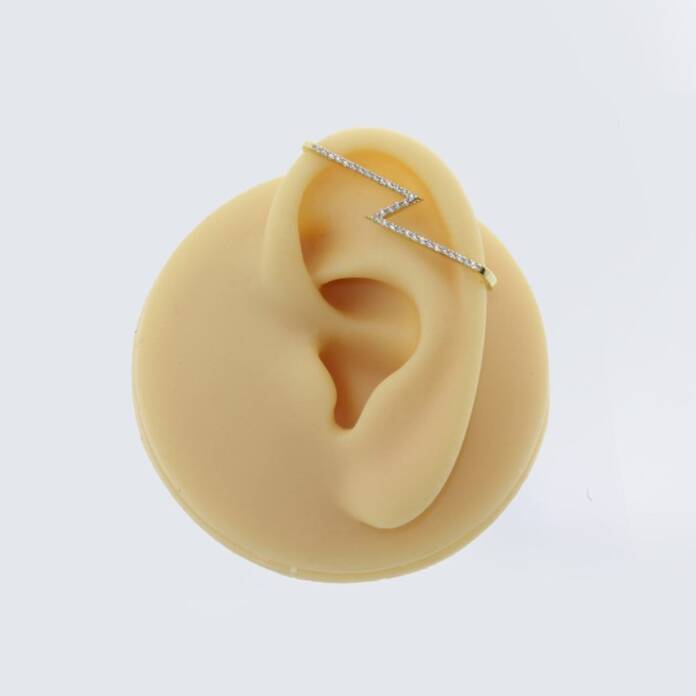 Taşlı Şimşek Industrial Earcuff - 2