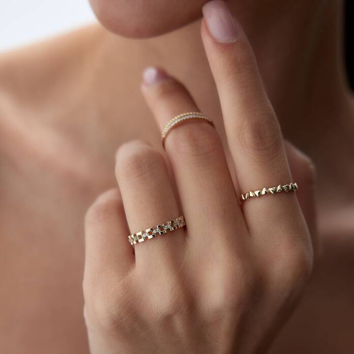 Taşlı Sıralı Yüzük - 3