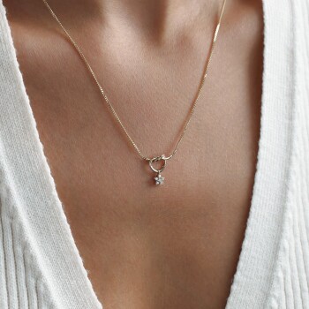 Taşlı Star Düğüm Kolye - Rayna